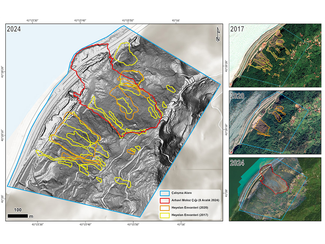 Multi-temporal landslide inventory of the Gungoren debris avalanche area and its nearby environment.